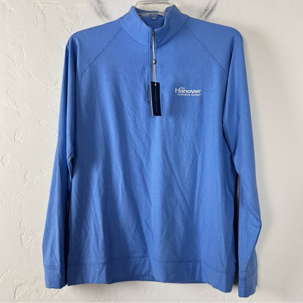 Holderness & Bourne Pullover Sweater‎ Knit Top Westland Heather Blue Light Golf